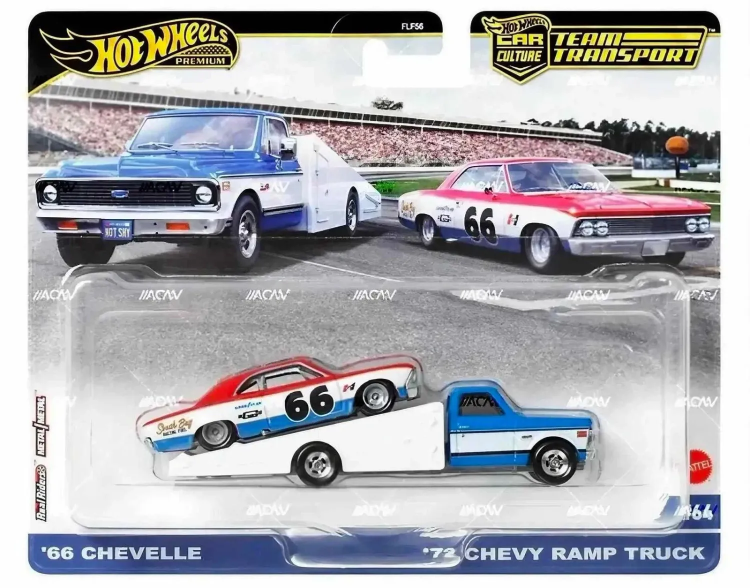 Hot Wheels Team Transport '66 Chevrolet Chevelle + Chevy Ramp #64