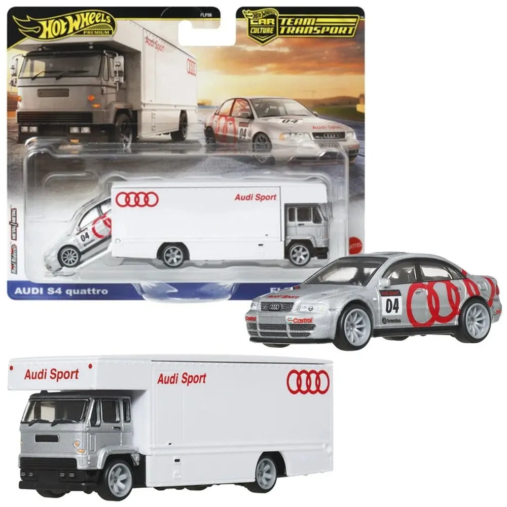 Hot Wheels Team Transport Audi S4 Quattro + Fleet Flyer - #77