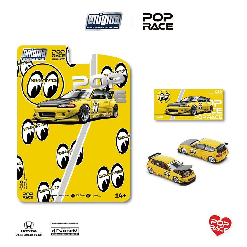 Pop Race Honda Civic EG6 Mooneyes #PR64-010
