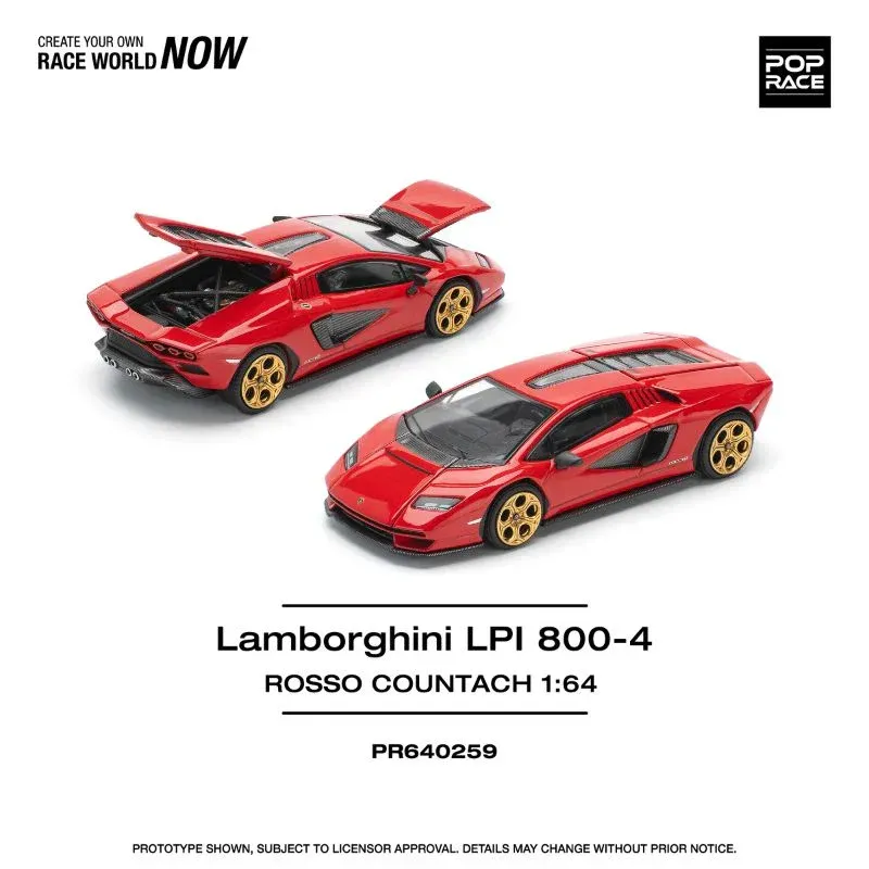Pop Race Lamborghini Countach LPI-800 Rosso #PR64-259