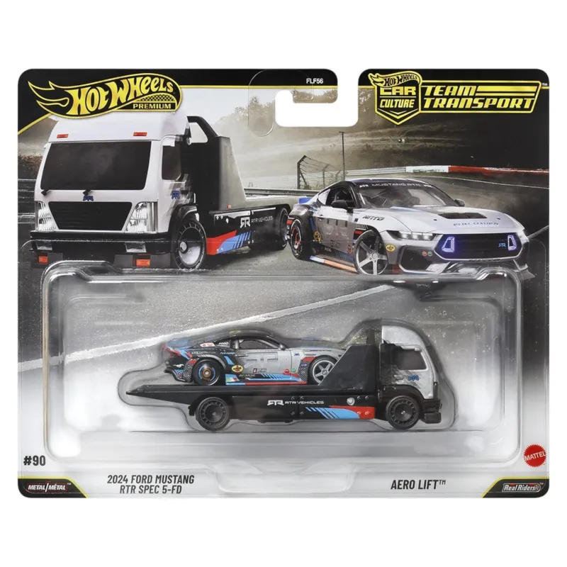 Hot Wheels Team Transport Ford Mustang RTR + Aero Lift #90