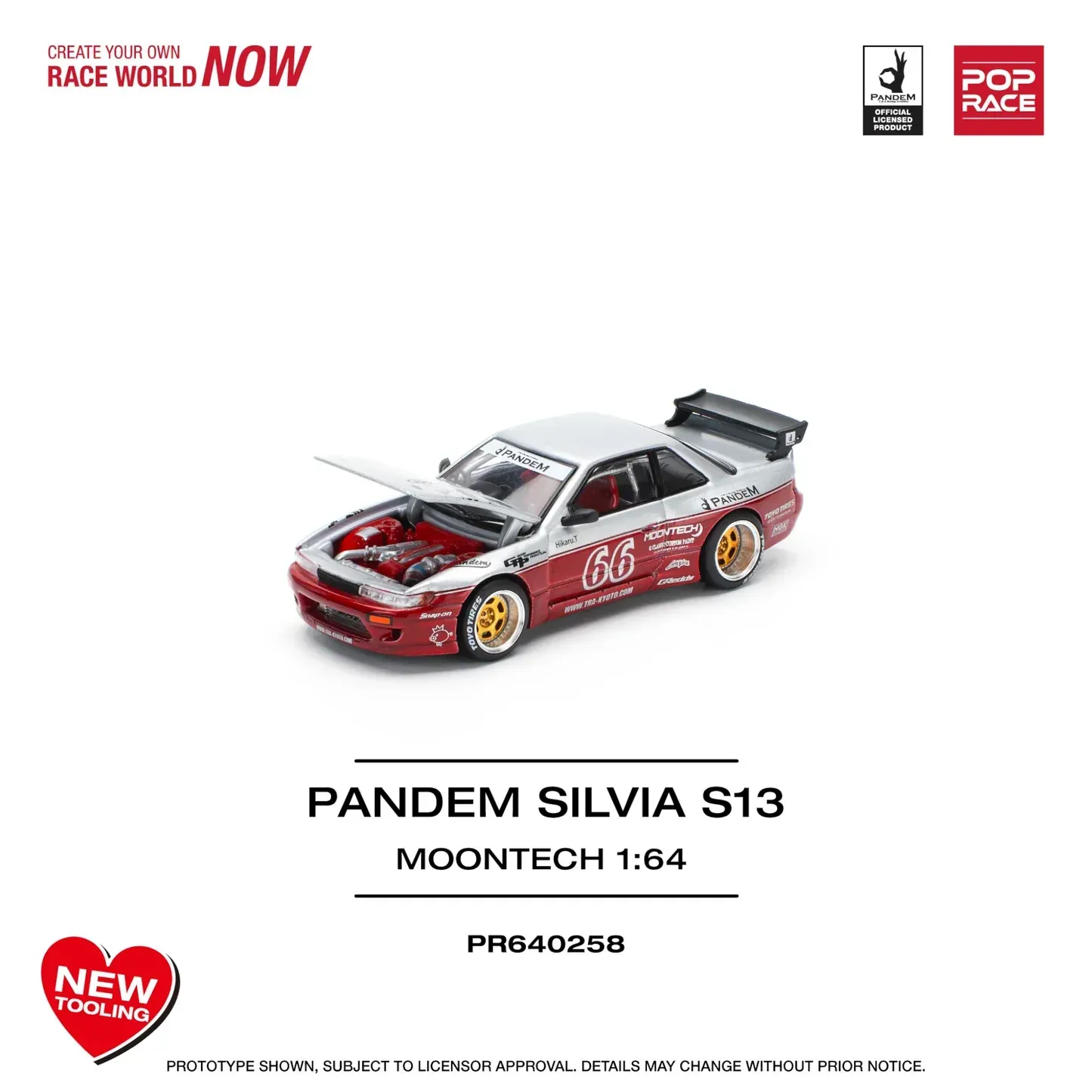 Pop Race Nissan Pandem Silvia S13 Moontech #PR64-258