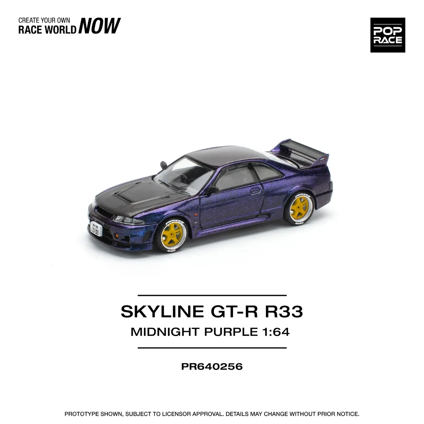 Pop Race Nissan Skyline GT-R R33 Midnight Purple #PR64-256