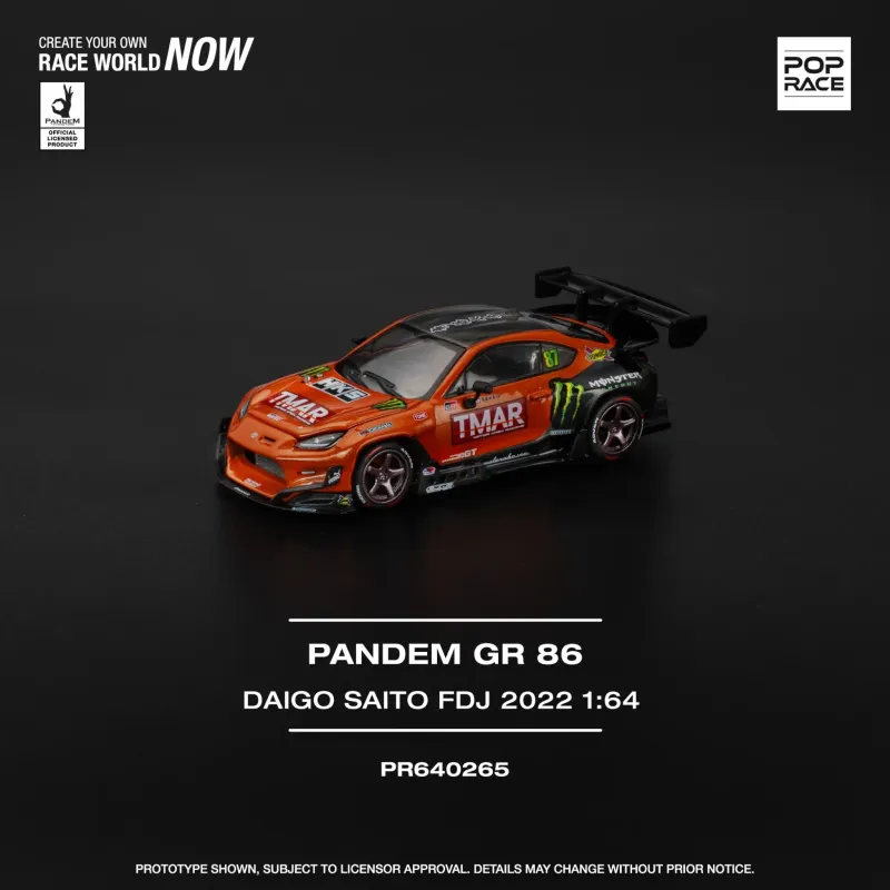 Pop Race Toyota GR86 Pandem Daigo Saito #PR64-265