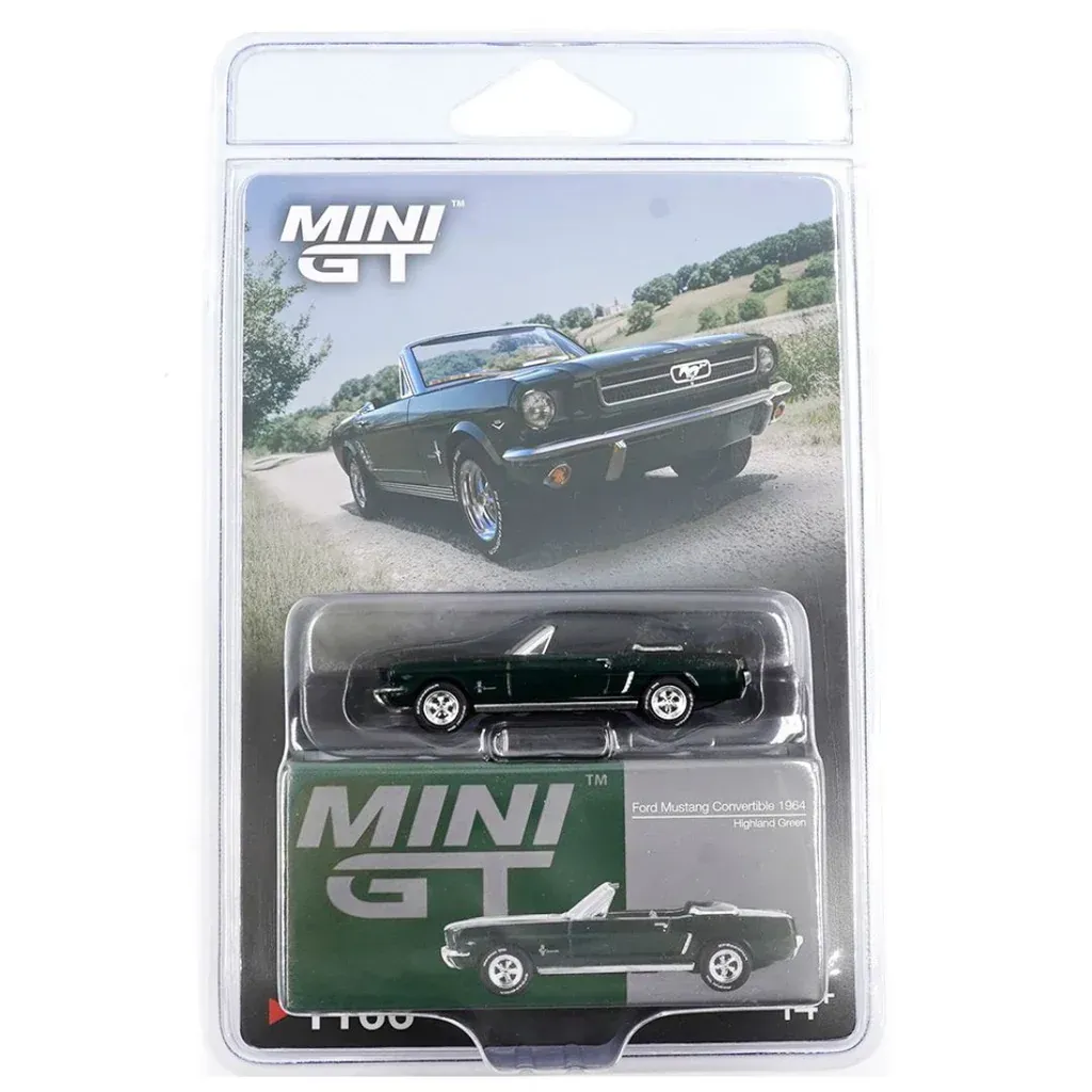 Mini GT 1964 Ford Mustang Convertible highland green Blisterversion #MGT1166