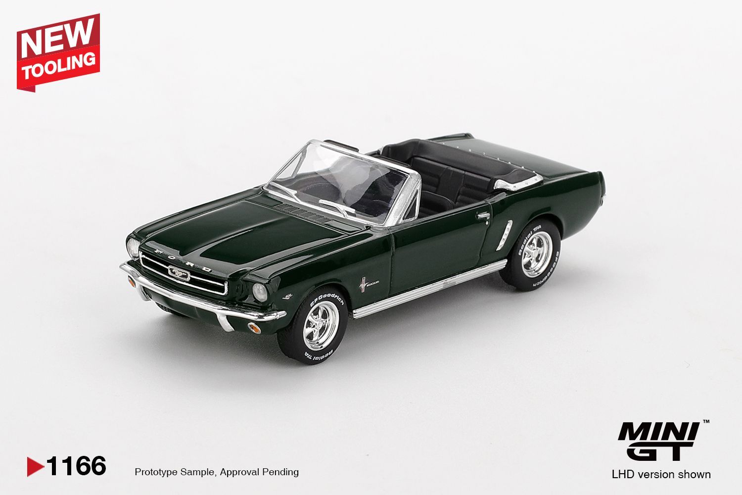 Mini GT 1964 Ford Mustang Convertible highland green #MGT1166