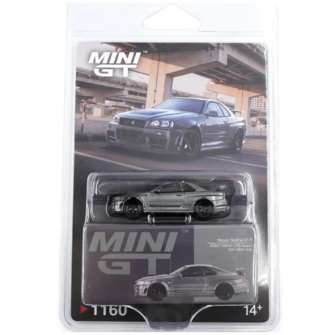 Mini GT Nissan Skyline GTR (R34) Nismo dark metal gray Blisterversion #MGT1160 Mini GT Nissan Skyline GTR (R34) Nismo dark metal gray Blisterversion #MGT1160
