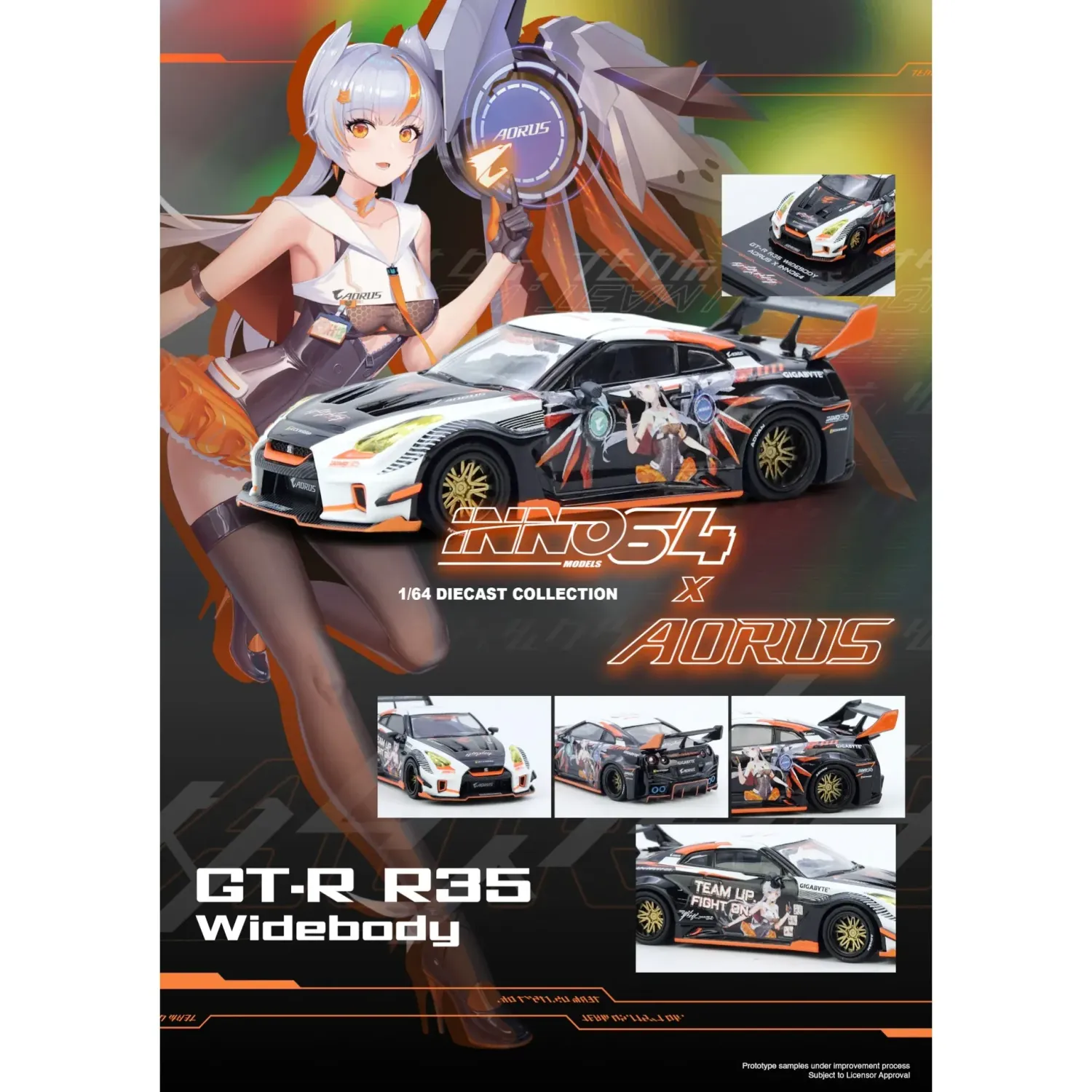 Inno64 Nissan GT-R R35 AORUS Limited Edition #IN64-R35LB-AORUS