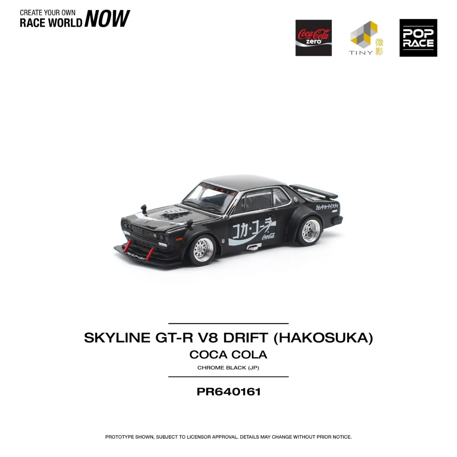 Pop Race Coca Cola Nissan Skyline GT-R V8 Drift Hakosuka #PR64-161