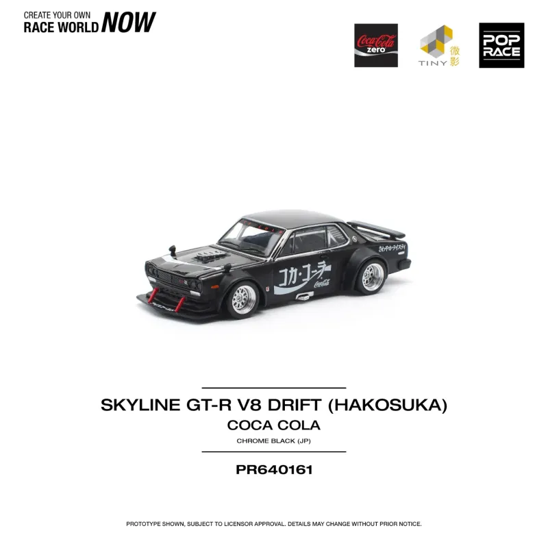 Pop Race Coca Cola Nissan Skyline GT-R V8 Drift Hakosuka #PR64-161