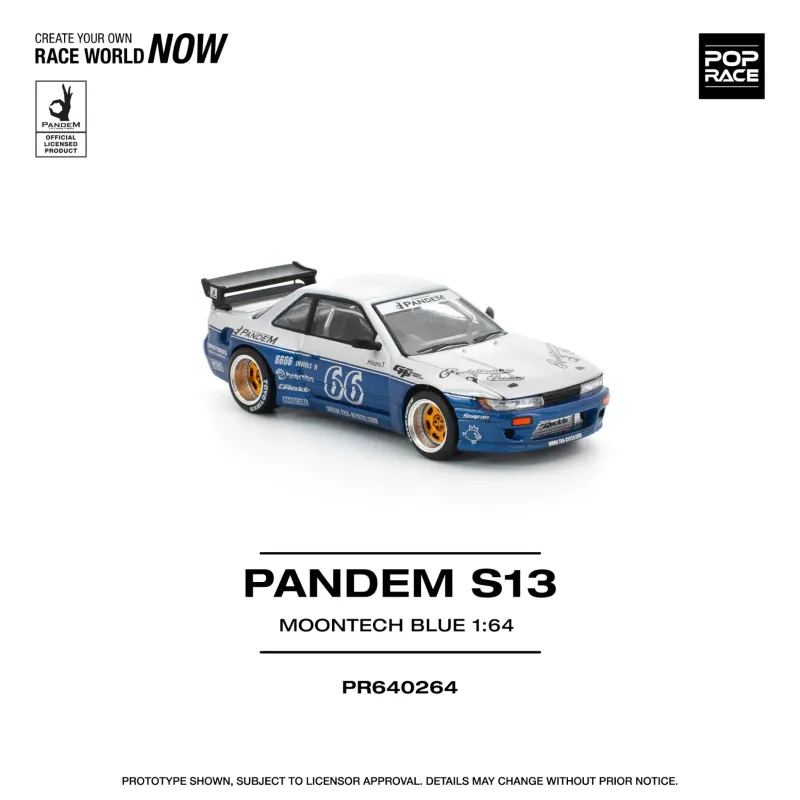 Pop Race Nissan Pandem S13 blue/white #PR64-264