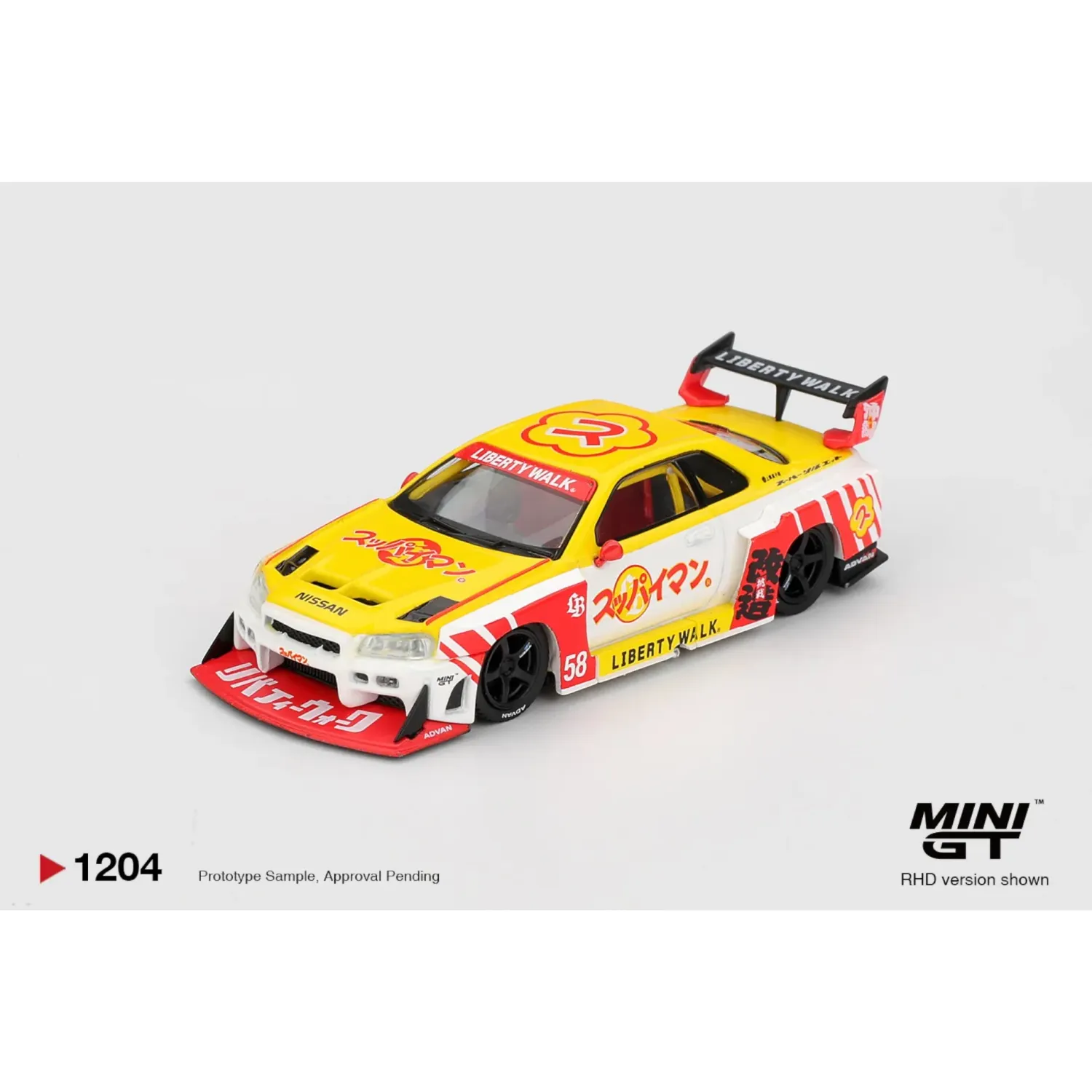 Mini GT Nissan Skyline R34 Super Silhouette Suppaiman #MGT1204