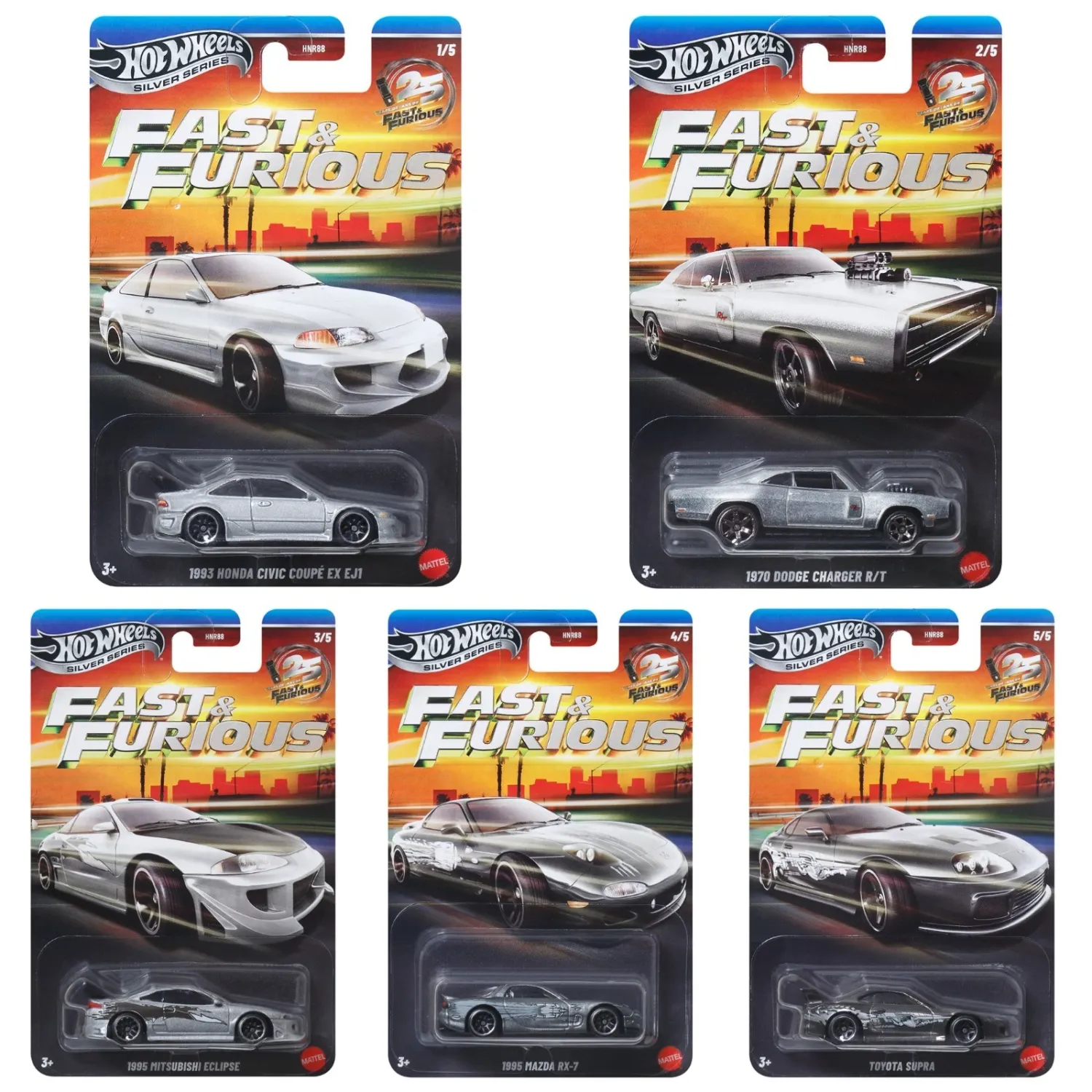Hot Wheels Hot Wheels Fast and Furious 25th Anniversary Set Hot Wheels Hot Wheels Fast and Furious 25th Anniversary Set