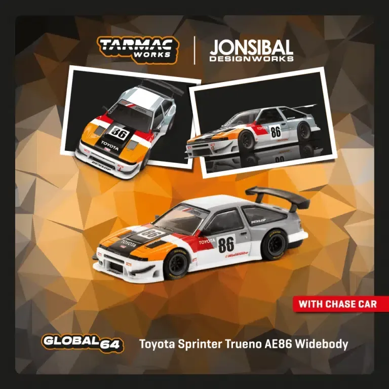 Tarmac Toyota Sprinter Trueno AE86 Widebody #T64G-060-TRD