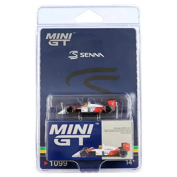 Mini GT McLaren MP4/4 #12 Ayrton Senna Blisterversion #MGT1099