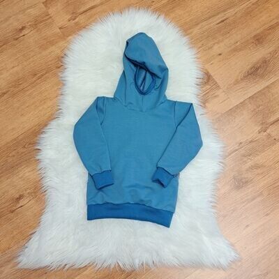 Hoodie mit Kapuze - rauchblau