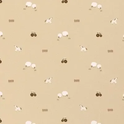 Knotenstirnband Bauernhof braun