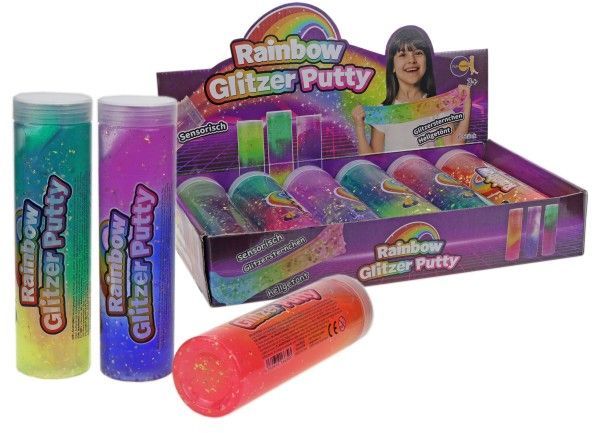 Glitzer Regenbogen Schleim