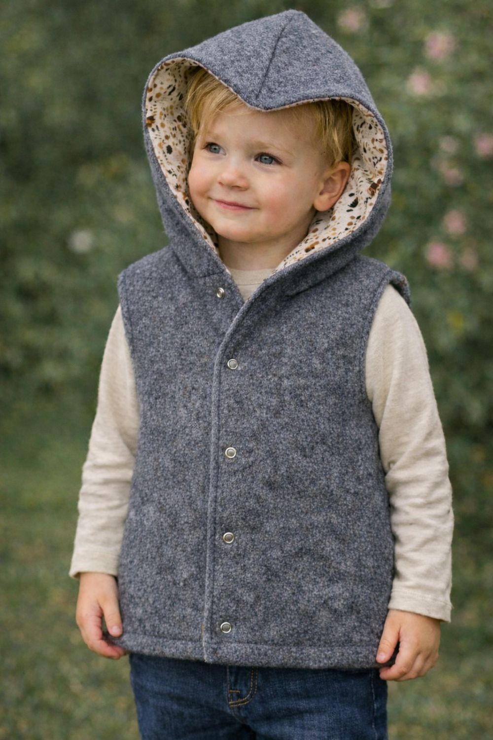 Wollwalk - Gilet grau