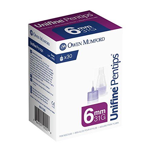 Unifine Pentips Pen Needles, 6mm X 31g, 30 Count