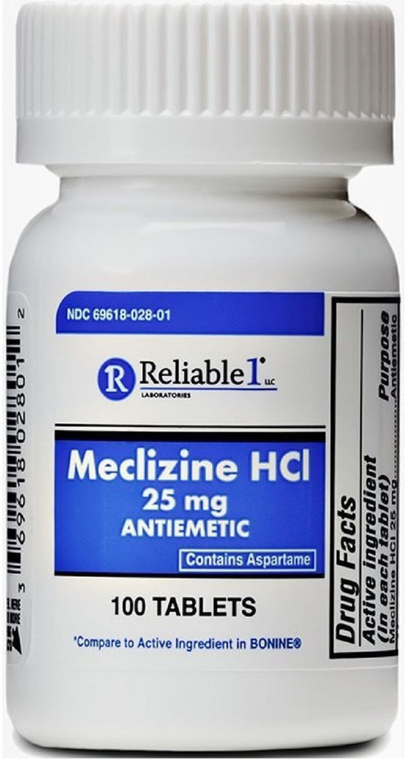 Meclizine HCL 100 Tabs by Reliable1