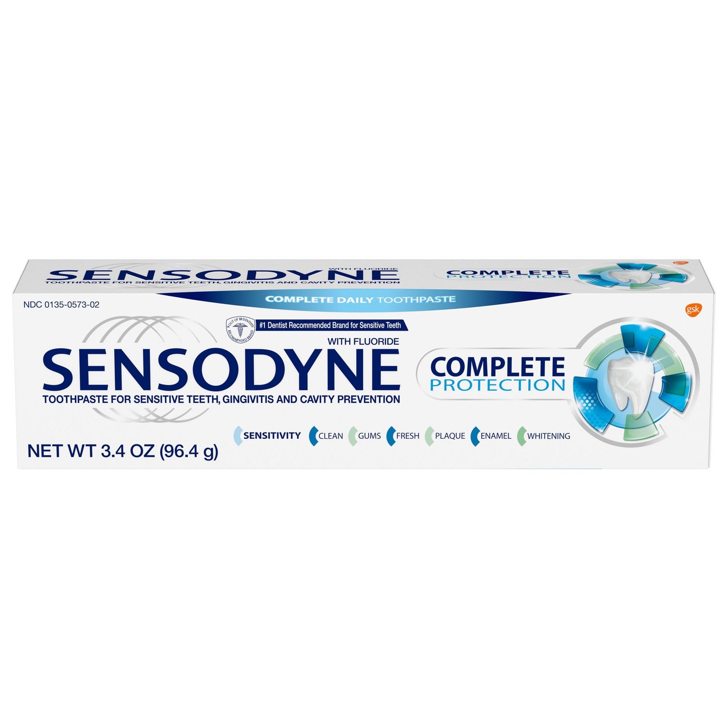 Sensodyne Complete Protection Toothpaste for Sensitive Teeth - 3.4 Oz