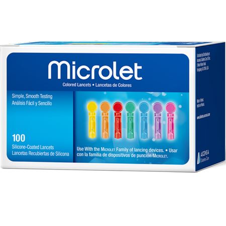 Microlet Color Lancets  100 Count