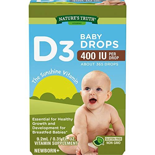 Nature S Truth Vitamin D Drops for Infants | 400 IU | 9.2 ML | D3 Drops for Kids | Vegetarian  Non-GMO  Gluten Free