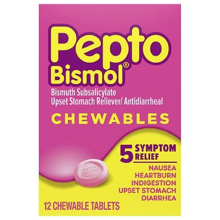 Pepto-Bismol Chewable Tablets Fast Relief Original - 12.0 Ea