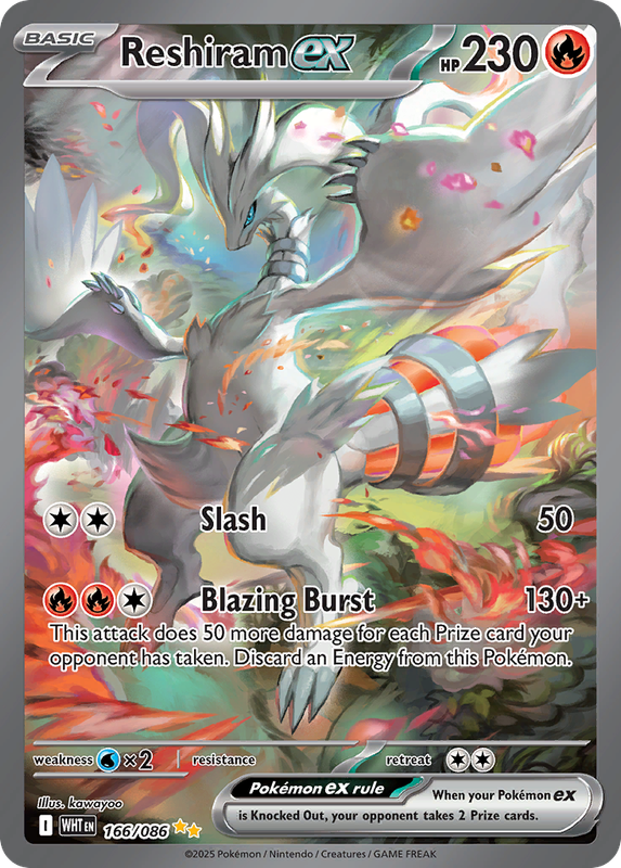 Reshiram ex 166/086 - Holofoil SV White Flare - Special Illustration Rare