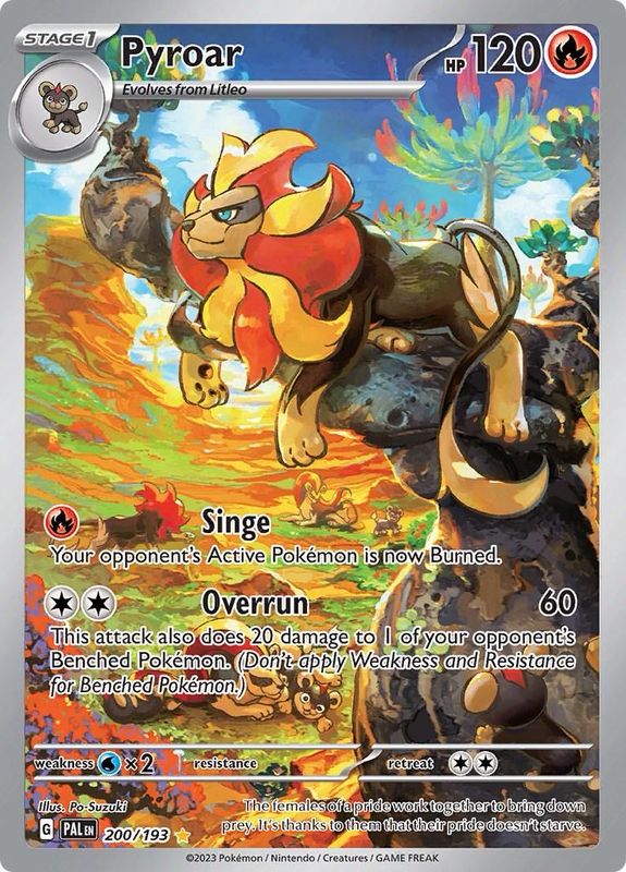 Pyroar 200/193 - Holofoil SV02 Paldea Evolved - Illustration Rare