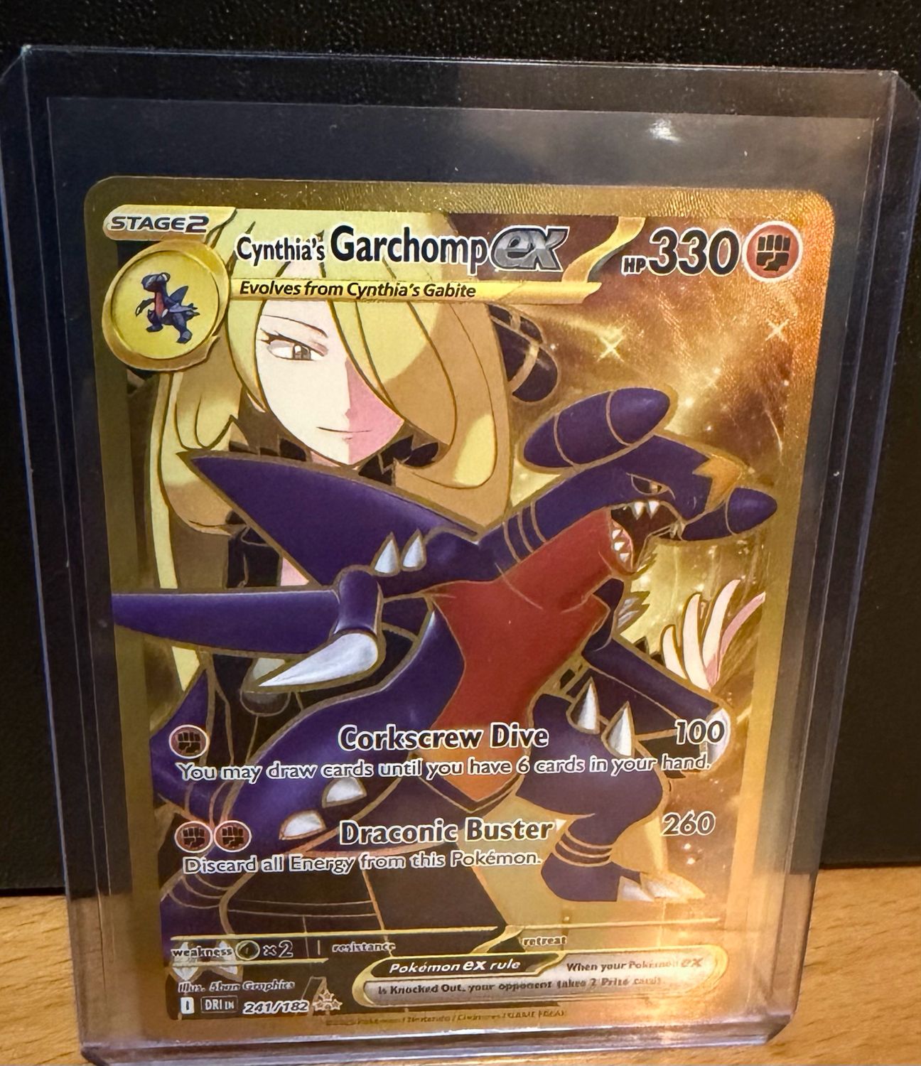 Cynthia's Garchomp ex - 241/182 SV10: Destined Rivals Holo NM