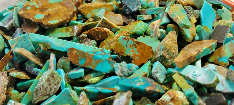 Beautiful Vibrant Natural Stabilized Turquoise Mini Slabs - Random USA Mines - 50 Grams