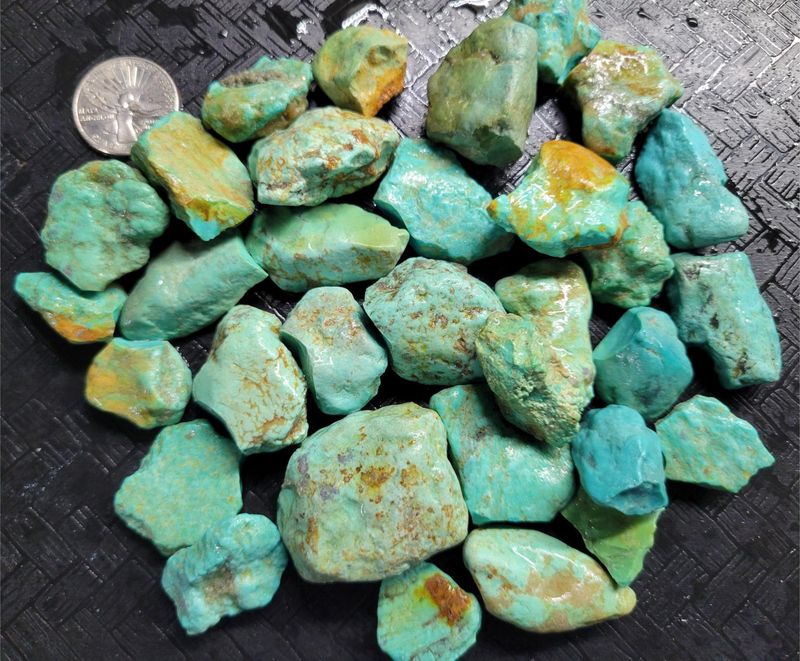 Stabilized Turquoise Mountain Arizona Robin Egg Blue Turquoise Rough Half Pound