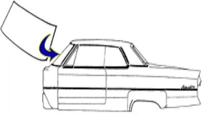 C2AZ-6203110A | WINDSHIELD W/STRIP-BXTP/SED/WAG/63 4 DR HTP | F3
