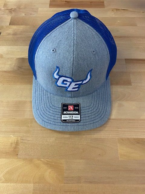 Gardner-Edgerton High School Hats, Color: Gray Gray Blue Embroidered, Variation: Richardson-112