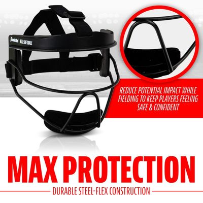 Softball Face Shield - Youth - Black - Face Shield