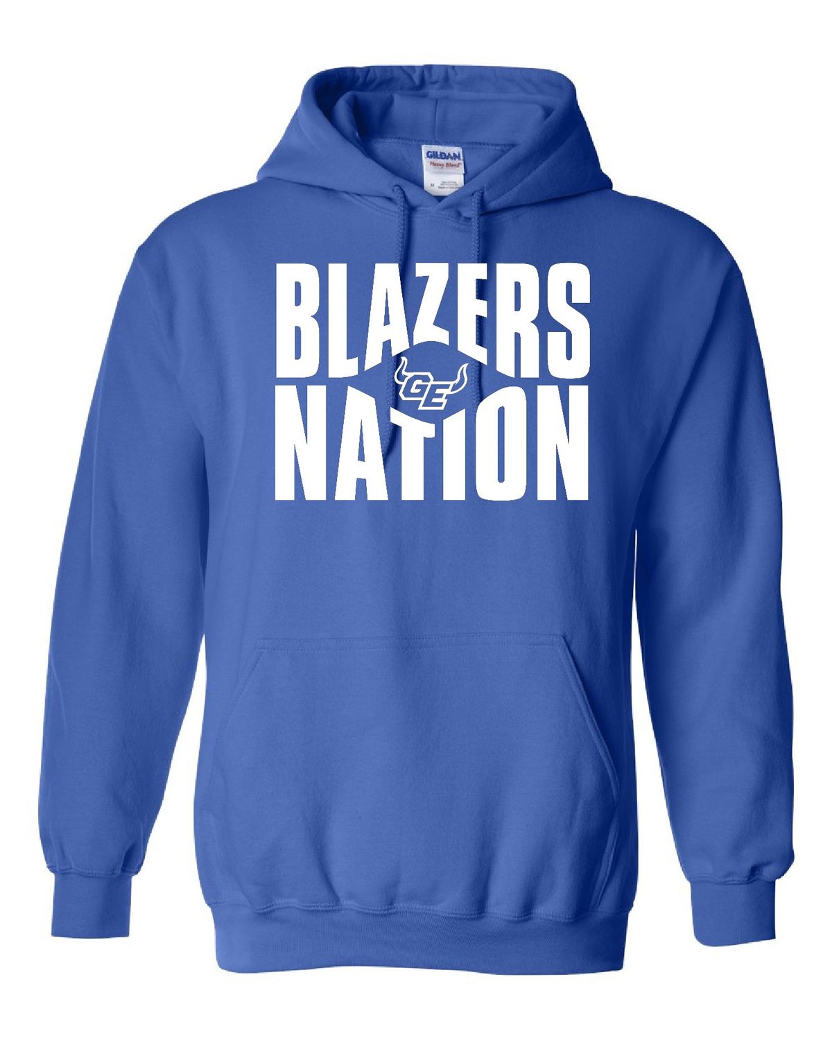 Blazer Nation Hoodie, Color: Royal, Size: S