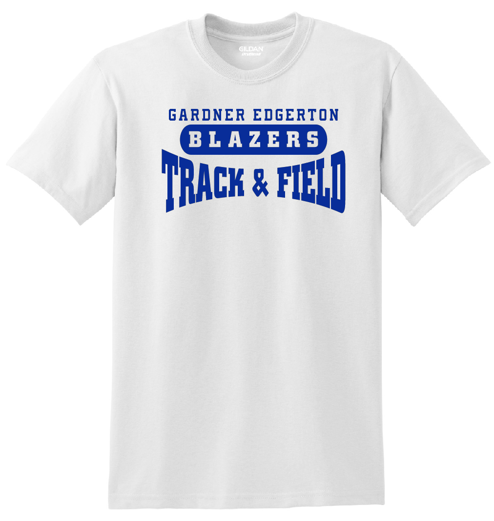 Blazer Track and Field T-Shirt, Size: S, Color: White