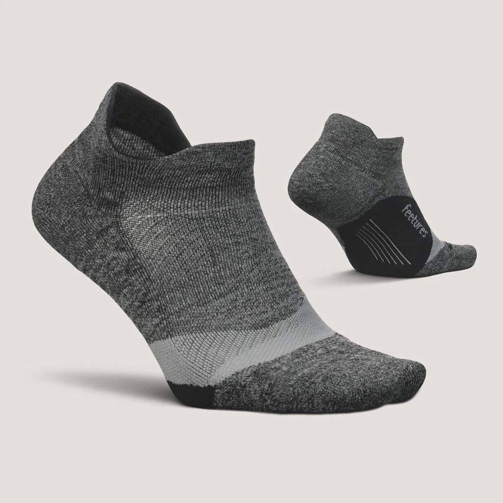 Elite Light Cushion No Show Tab, Color: Gray, Size: M