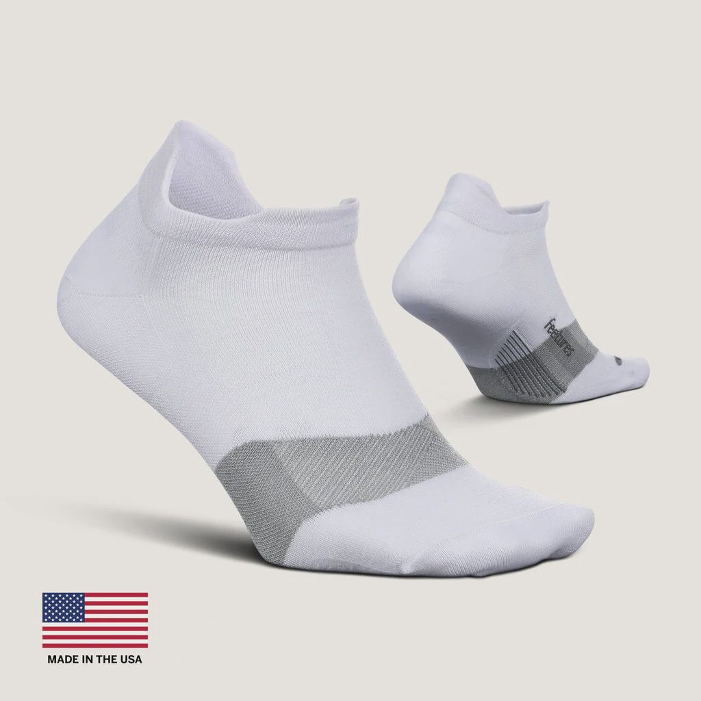Merino 10 Ultra Light No Show Tab Socks, Color: White, Size: M