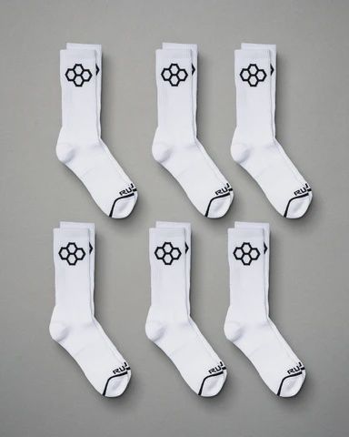 Rudis White Cushion Crew Sock
