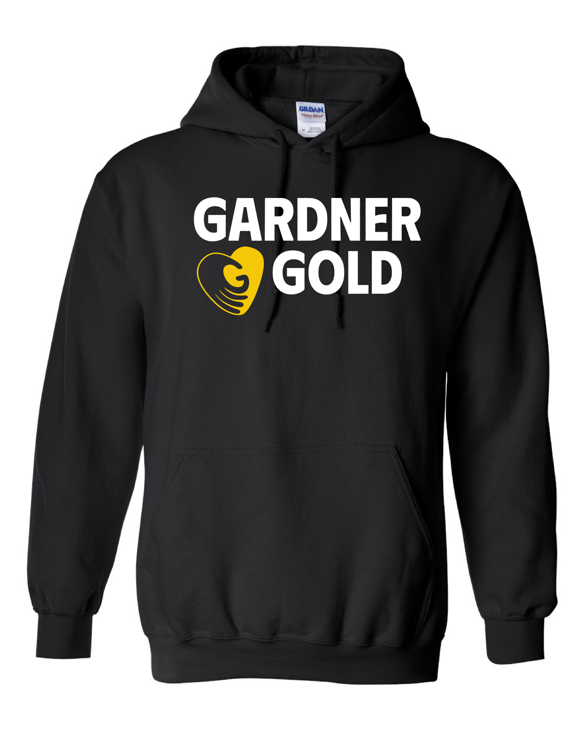 Gardner Gold Hoodie - Black, Size: S, Variation: White Letters