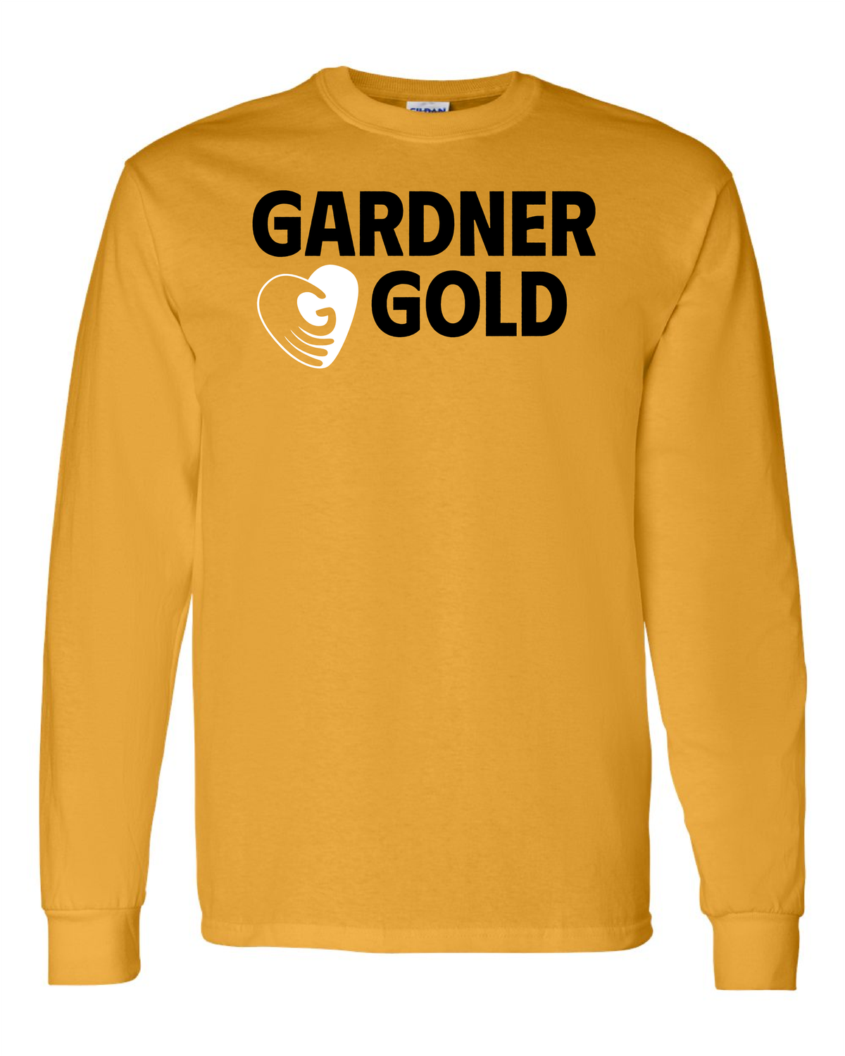 Gardner Gold Long Sleeve T-Shirt - Gold, Size: YXS, Variation: Black Lettering