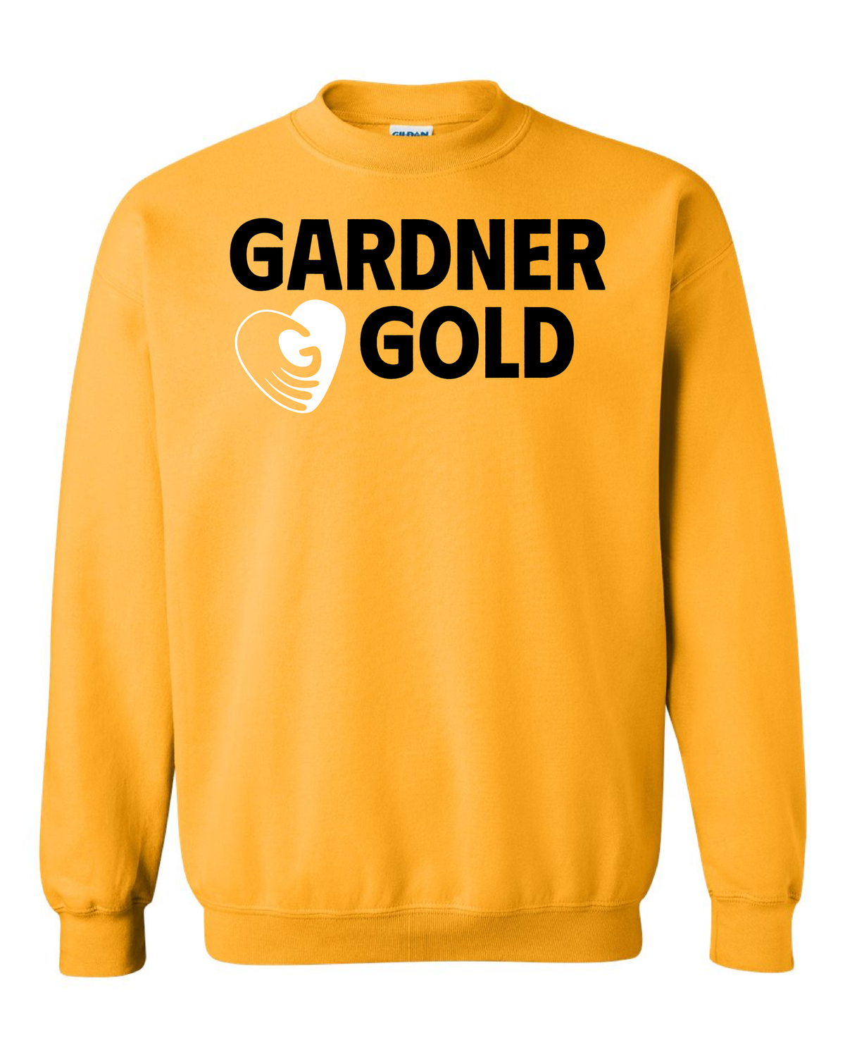 Gardner Gold - Sweatshirt - Gold, Size: YXS, Variation: Black Lettering