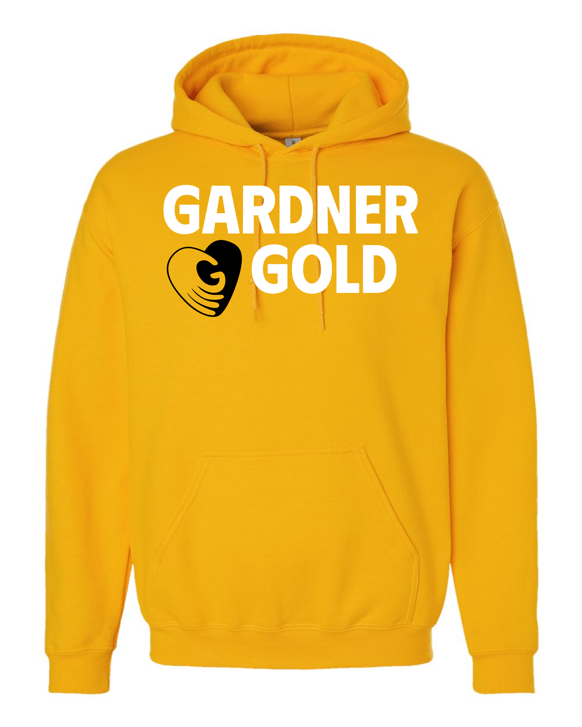 Gardner Gold Hoodie - Gold, Size: YXS, Variation: White Letters