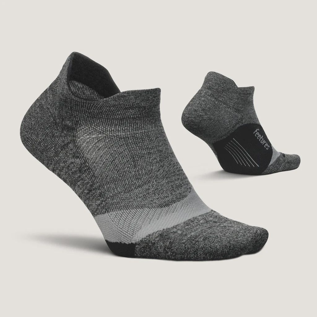 Elite Light Cushion No Show Tab, Color: Gray, Size: M