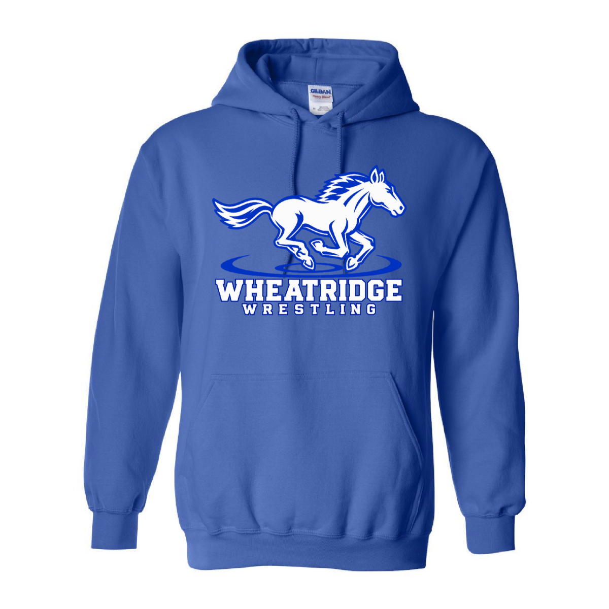 Wheatridge  Wrestling  - Gilden Heavy Blend Hoodie, Color: Royal, Size: YS
