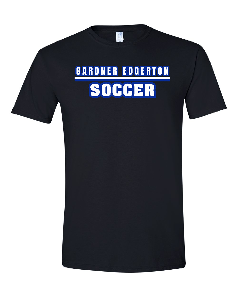 2026 GEHS Girls Soccer T-Shirt-Gildan Softstyle, Color: Black, Size: YS