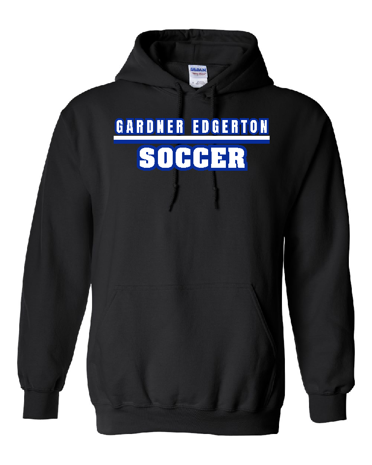 2026 GEHS Girls Soccer Hoodie- Gildan Heavy Blend, Color: Black, Size: YS